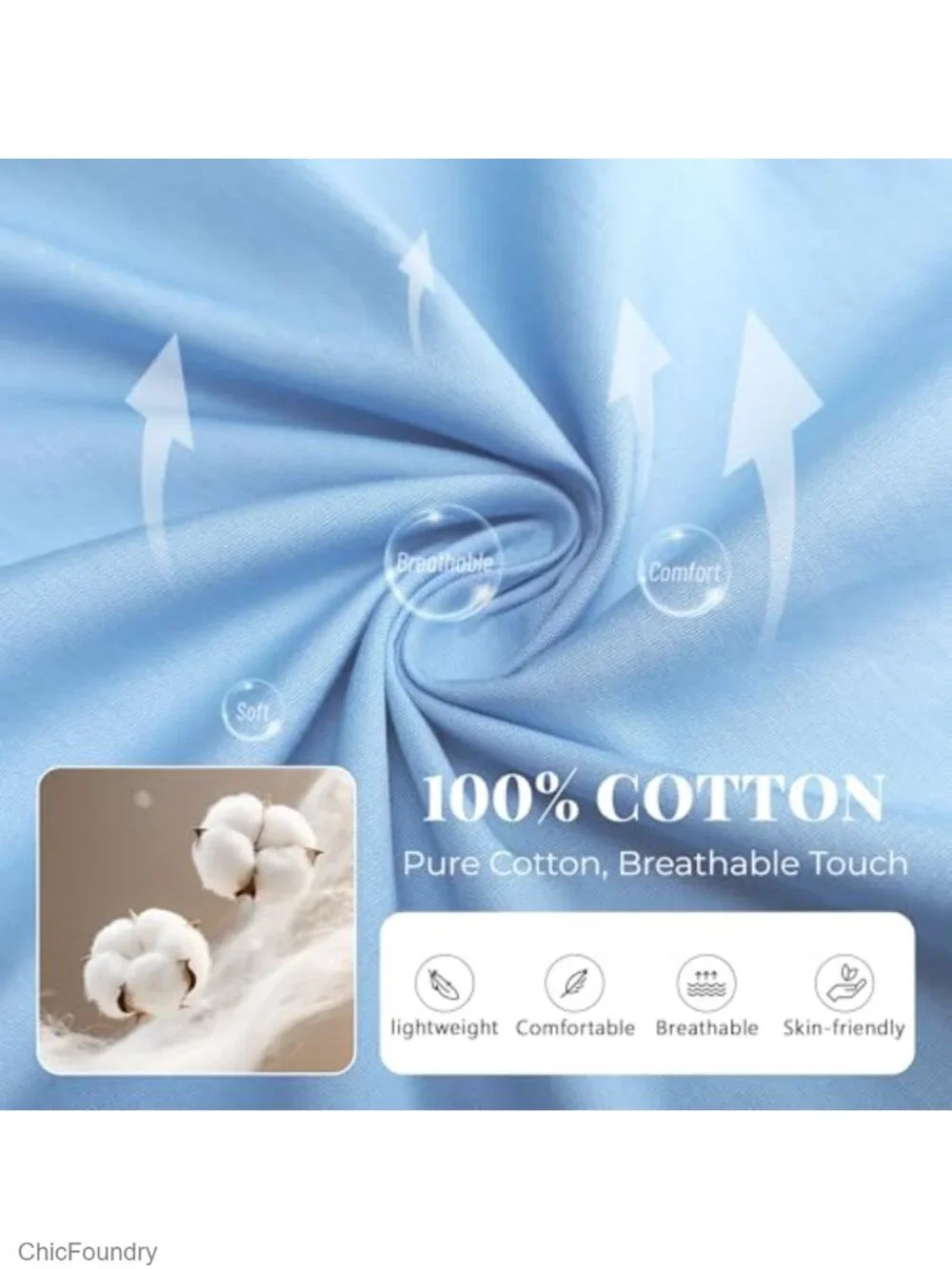 100% Cotton Poplin Classic Collar Short Sleeve Pajama Set with Pockets